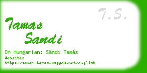 tamas sandi business card
