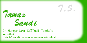 tamas sandi business card